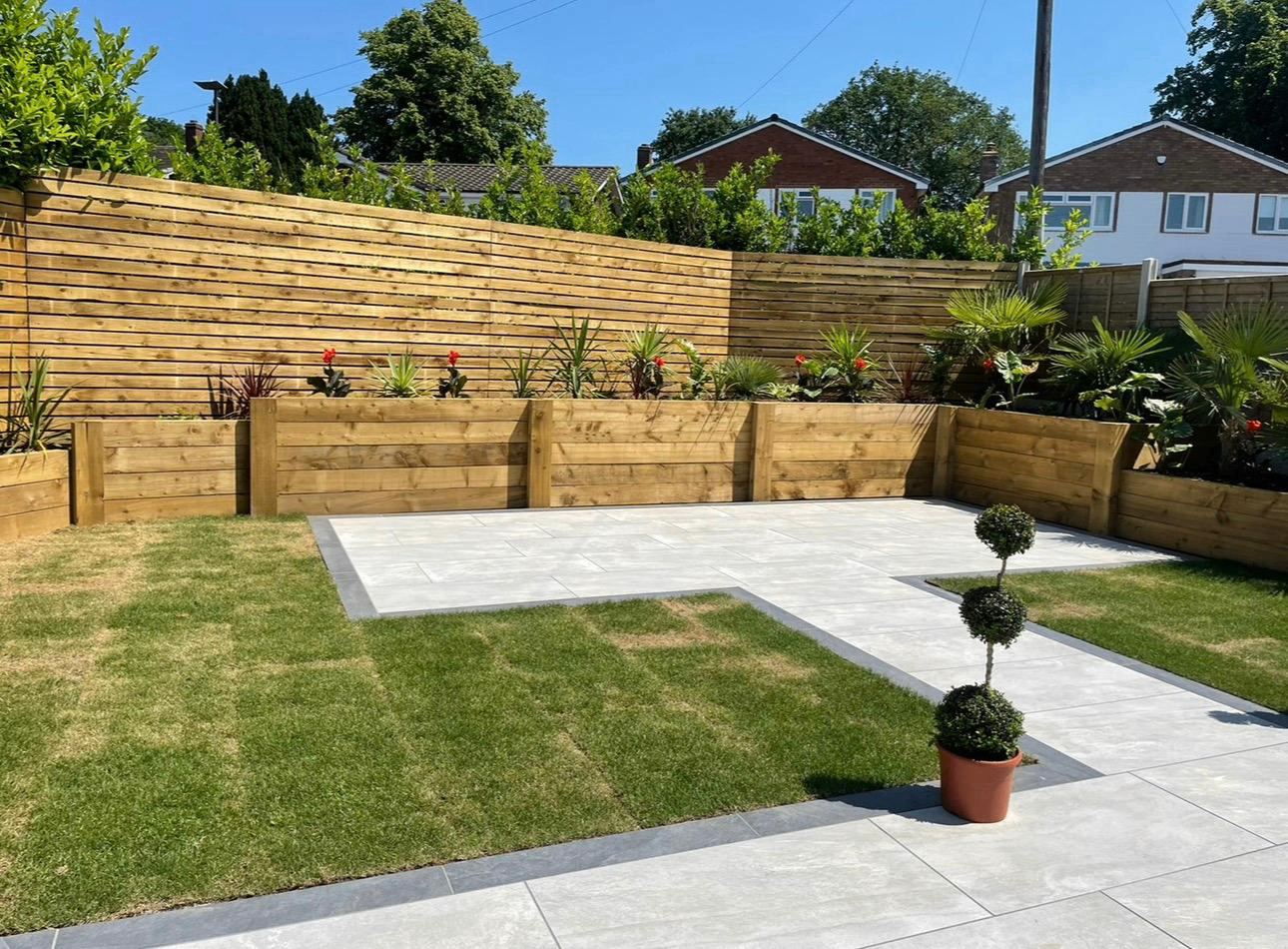Patio and Lawn Garden Layout