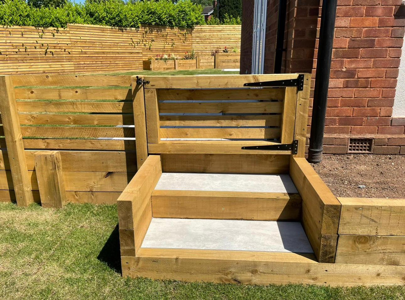 Timber Sleeper Garden Steps